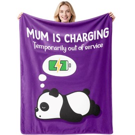 Anniversary Blanket Gifts Soft Funny Panda Blanket for Mum Romantic Birthday Mother's Day Presents for Mother Mummy Stepmum(51 * 59in)