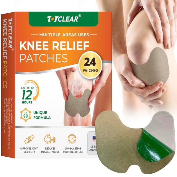 TOTCLEAR Knee Relief Patches: Herbal Knee Patches - Heat Patches