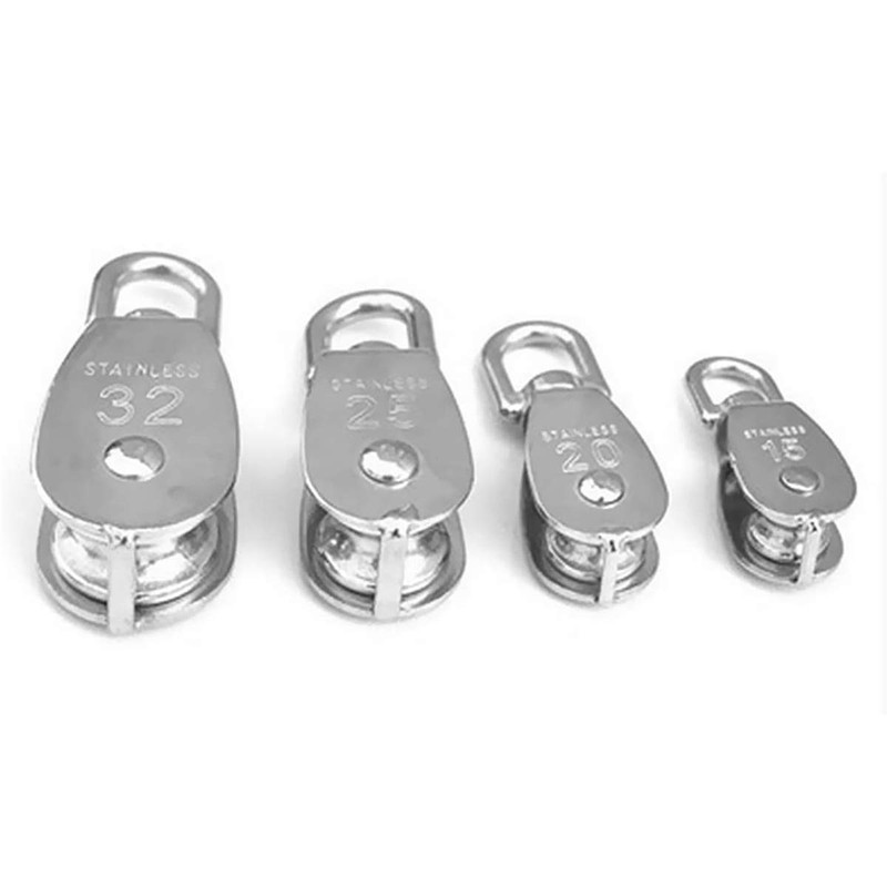POFET 4 Pcs M15 Stainless Steel Lifting Swivel Single Wheel