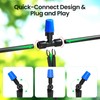 MIXC 65FT Greenhouse Watering System- Quick Efficient Connector Hanging Plant