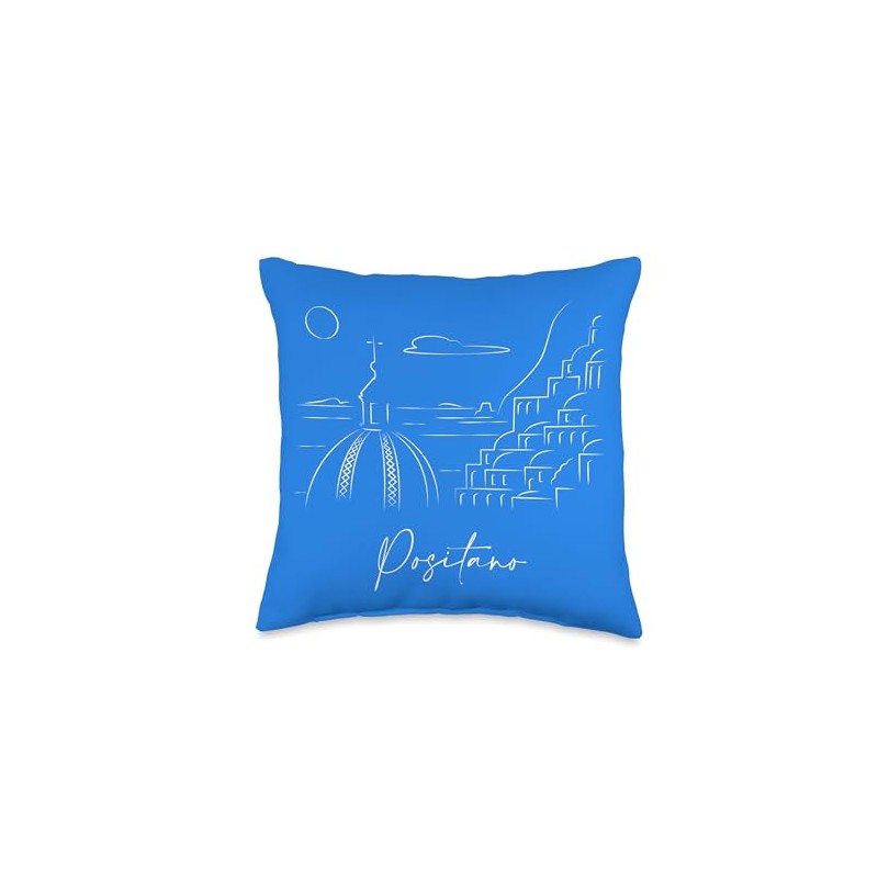 Positano Lineart I Throw Pillow