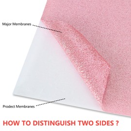 guangyintong Glitter Pink Heat Transfer Vinyl HTV Rolls, 12" x 30ft Iron on Vinyl for T-Shirts Glitter Pink HTV Vinyl for All Cutter Machines Easy to Cut & Weed for Heat Vinyl Design