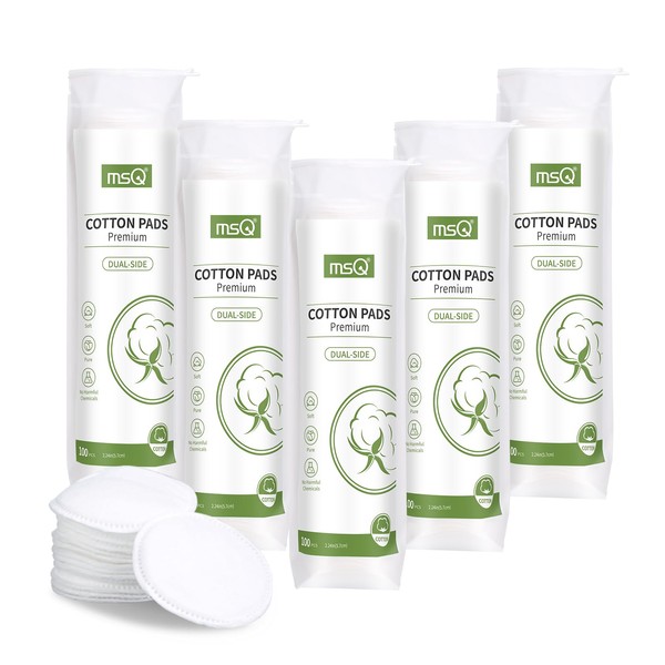 MSQ Cotton Round Pads 5 X 100 Count