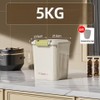 Beige Plastic Kitchen Storage Containers with Lids
