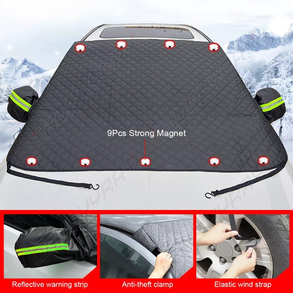 CHUSYYRAY Car Windshield Cover For Ice and Snow with Side