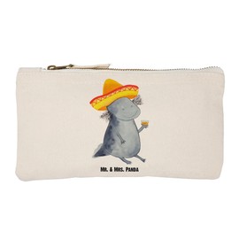 Mr. & Mrs. Panda Axolotl Tequila Make-Up Bag, White, Hand Drawn
