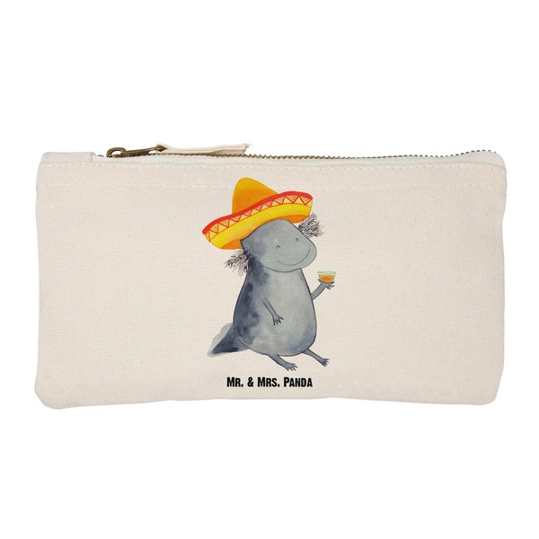 Mr. & Mrs. Panda Axolotl Tequila Make-Up Bag, White, Hand