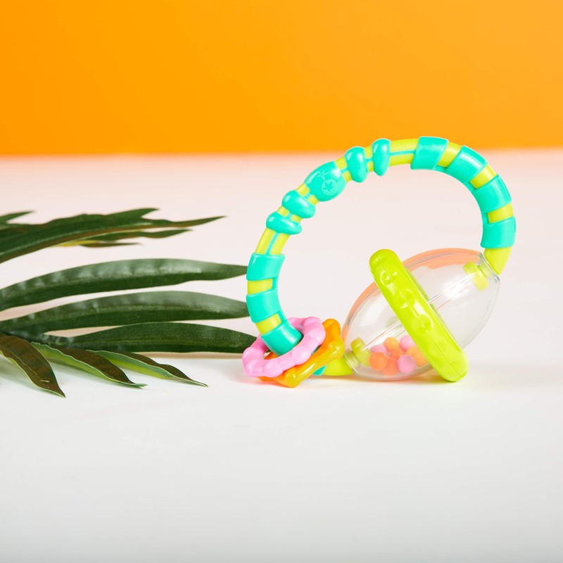Bright Starts Baby Toy, Grab & Spin Rattle & BPA-Free