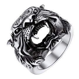 U7 Mens Viking Rings Punk Accessories Stainless Steel Large Ring Men