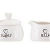 Premier Housewares Charm Milk and Sugar Set - White, Set