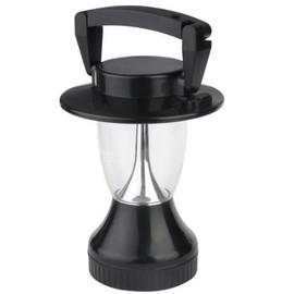 Solar Powered Camping Lantern. 6V/70 mA Solar Panel. 12 LEDs. Solar and Hand Crank. 8.5" tall.