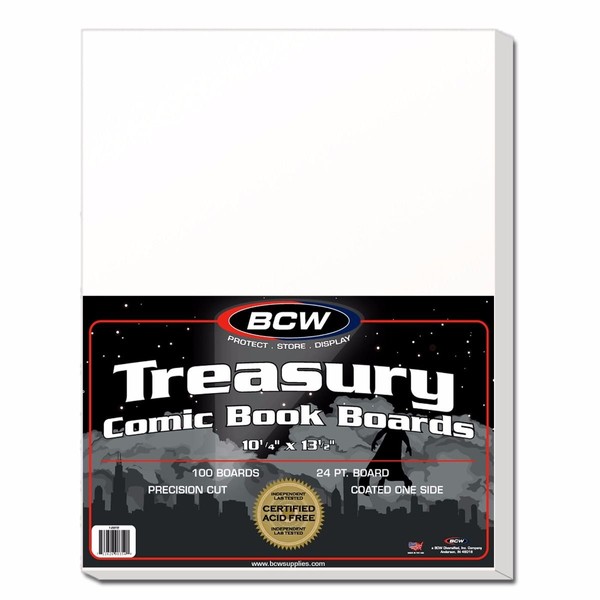 BCW 1-BBTB Supplies-Bbtb-Treasury Size Backing Boards-White