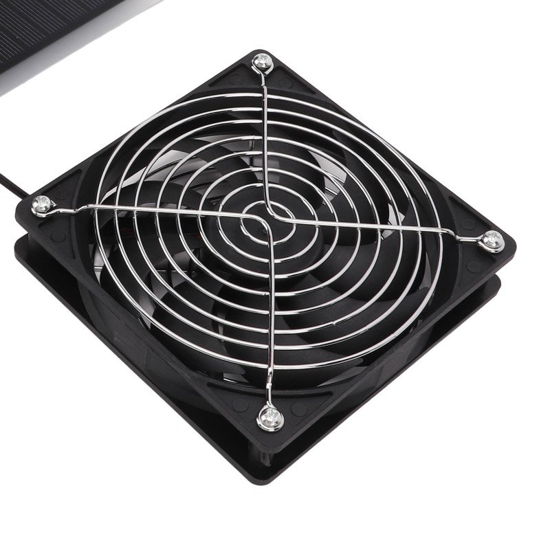 10W Solar Panel Fan Kit Waterproof Cooling Ventilator for Dog