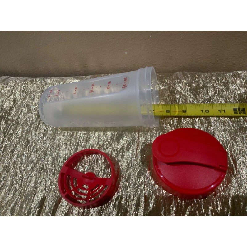 New UNIQUE Tupperware Quick Shake Shaker Blender Bright Red Color