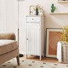 GLACER Floor Storage Cabinet, Multifunctional Bathroom Storage Cabinet with 2
