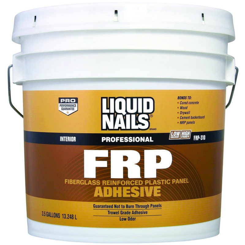 Liquid Nails Fiberglass Reinforced Panel Adhesive (FRP-310) 3.5 gal, White,