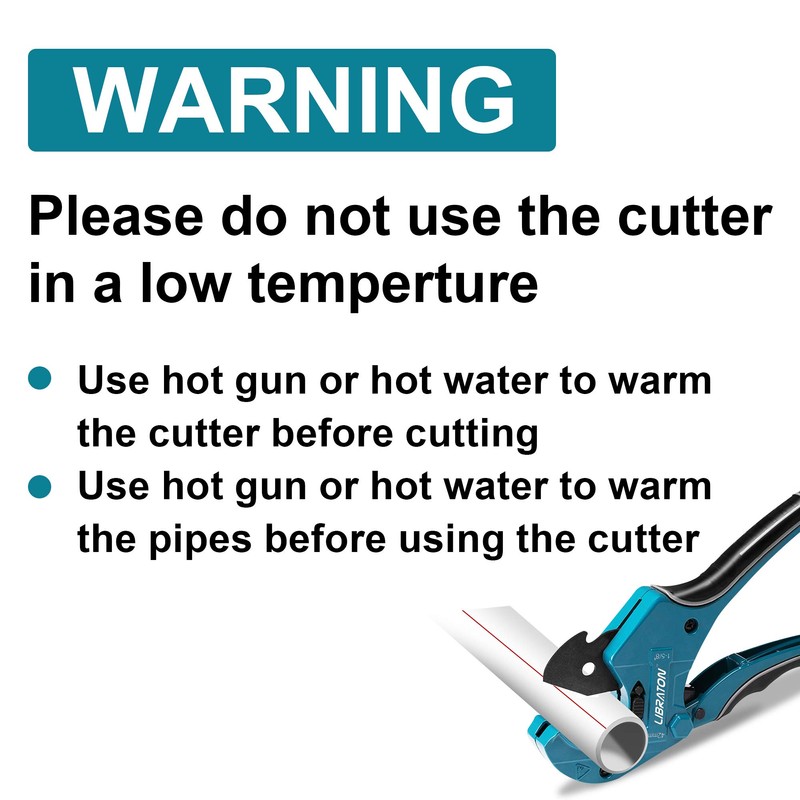 Libraton Pipe Cutter, Plastic Pipe Cutter 42mm, PVC Cutter with