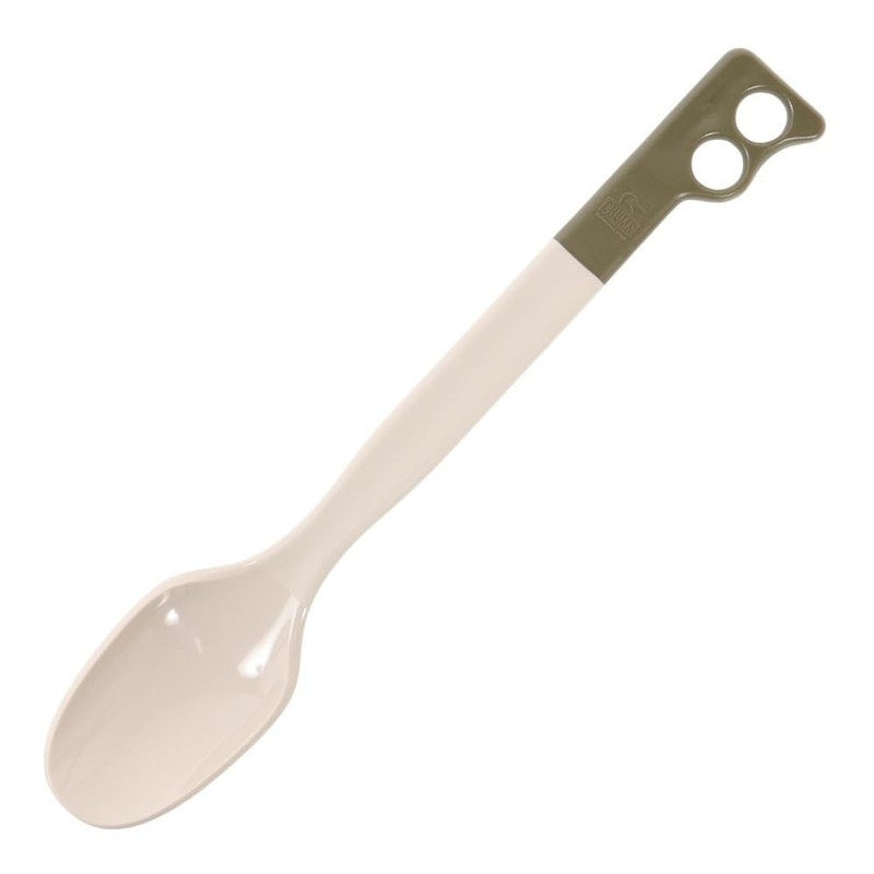 CHUMS CH62-1734-M095-00 Camper Cutlery 3-Piece Set, Khaki/Gray, Spoon: Length 7.9