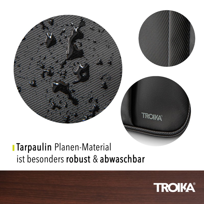 TROIKA Cable Bag with 2 Zip Compartments Black Connected -