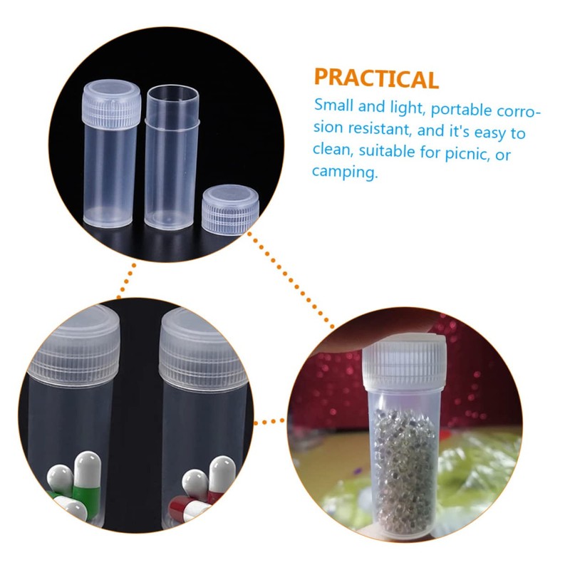 Baluue Travel-Friendly 150pcs Mini Bottles Pp Material Dispensing Bottles Lids