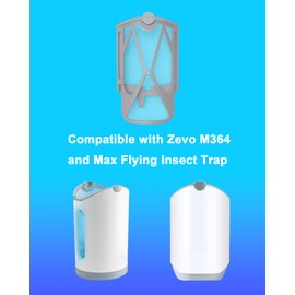 16 Pcs Refill Cartridges Compatible with Zevo M364 and Max Flying Insect Trap Vevo Bug Killer Plug-in Indoor Light Starter Kit Device