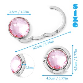 XSHAO® 6 Pieces Table Handbag Holder Hook, Foldable Handbag Hook for Table Bags Holder Table for Restaurants/Cafe/Purse (6 Colours)