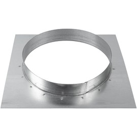Vent Systems 8" Inch Duct Connector Flange with Square Spigot Wall Plate – Dryer Vent Adapter and Mounting Plate – Ideal for Seamless HVAC Ductwork Connections, Exhaust Fans, and Airflow Management