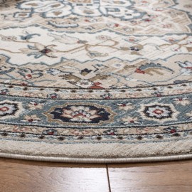 Safavieh Lyndhurst Collection LNH338B Oriental Cream and Beige Round Area Rug (7' Diameter)