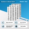 Pack of 44 Labels Per Sheet (1 to 132) Waterproof