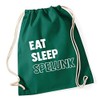 Hippowarehouse Eat sleep Spelunk Drawstring CottonSchool Gym Bag 37cm x