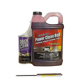 BG K6700R Power Steering Flush Kit Synthetic Blend Fluid PN 332R & Quick Clean PN 108 with Pocket Screwdriver (1)
