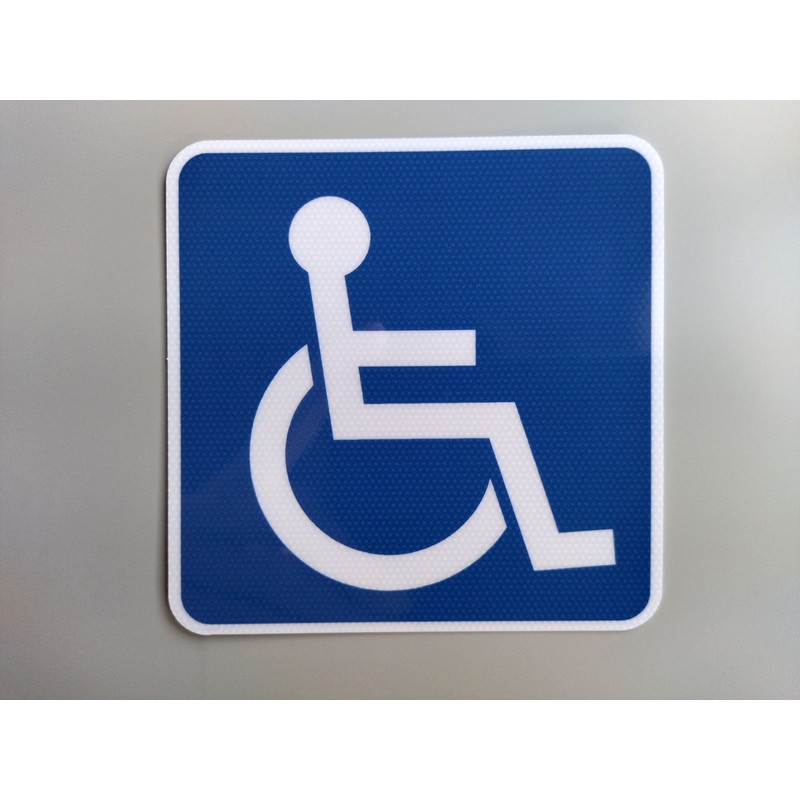 Disabled Facilities (Wheelchair) Mark, Removable From Inside Window, Suction Cup