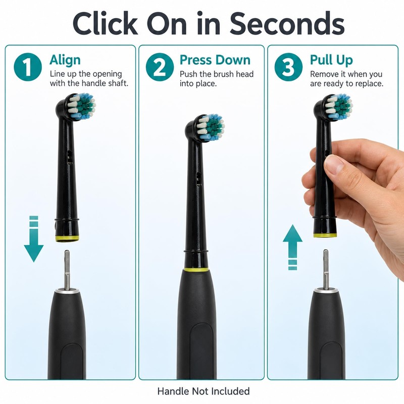 16 Pack Precision Clean Replacement Toothbrush Heads Compatible with Oral