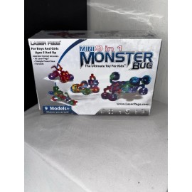 Laser Pegs NIB Laser Pegs Mini Monster Bug Kit, 36pc Complete Light-Up Set, 9-in-1