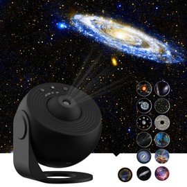 Star Projector - 360 Galaxy Night Light with 4K Replaceable Discs for Kids & Adults