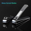 FVION Nail Clippers Set, Nail Cutter Stainless Steel for Thick