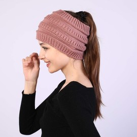axy Women's Knitted Hair Band, Winter Headband, Knitted Hair Bands, HBW4 (Dusky Pink)