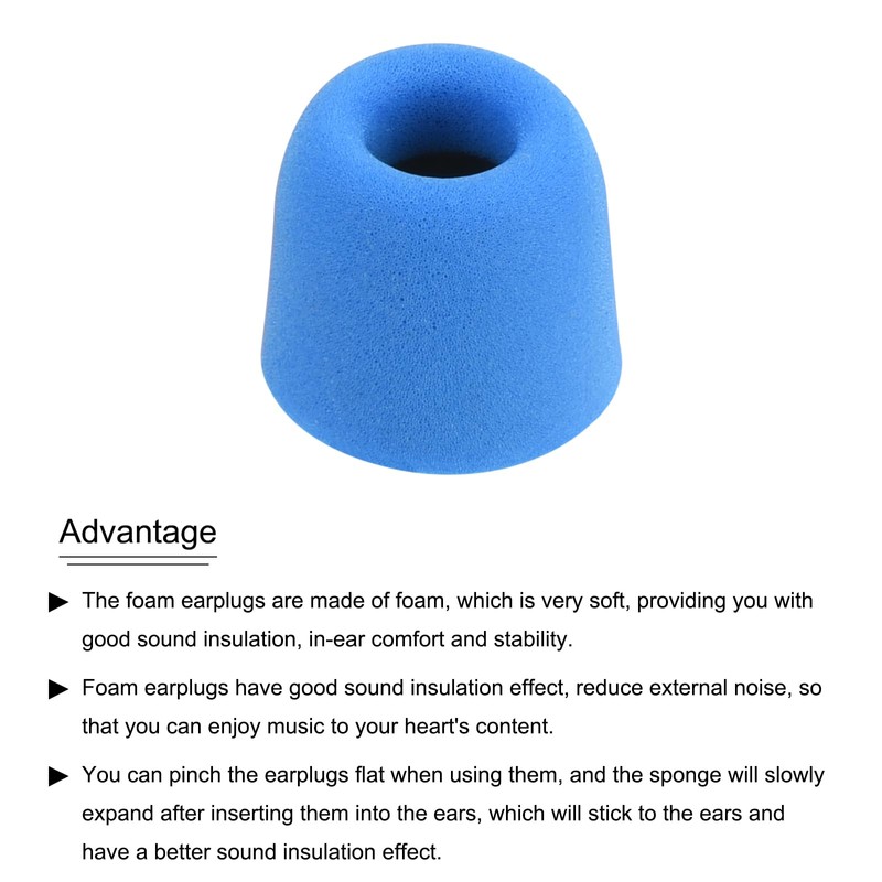 MECCANIXITY Replacement Foam Ear Tips Earbuds Bud 5.1-6mm Middle Size