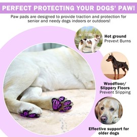 SCENEREAL XXXL Dog Paw Protector Anti-Slip Grips, Paw Pads for Dogs Traction Non Slip On Hardwood Floors, Hot Pavement Paw Stickers Pads, Dog Shoes Booties Socks Replacemen 36Pcs