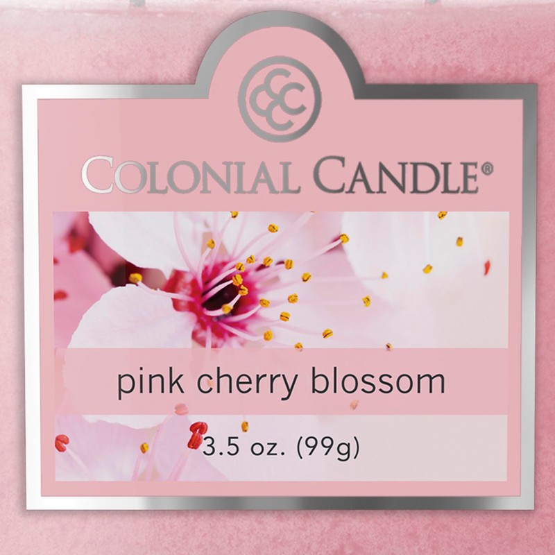 Colonial Candle Pink Cherry Blossom Scented Jar Candle, 2 Wick,
