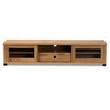 Baxton Studio Beasley TV Stands, Oak Brown/Black