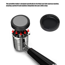 Zynoro Side or Top Mount Holder Compatible with Ninja Luxe Café Portafilter,Espresso Accessory for Organized Coffee Station(Black)