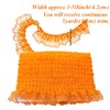 Orange Lace Ruffle Trim for Crafts 1-5/8"x5yd 2-Layer Pleated Edge