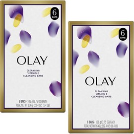 Olay- Jabón en barra Age Defying Moisturize Outlast Beauty con vitamina E, 6 barras, 3,75 oz, paquete de 2 (total: 12)