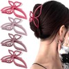 AHONEY Hair Clip, 4Pcs Butterfly Claw Clips, Non Slip Cute