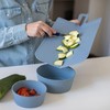Koziol SNAP L 7251716 Chopping Board Natural Flower Blue