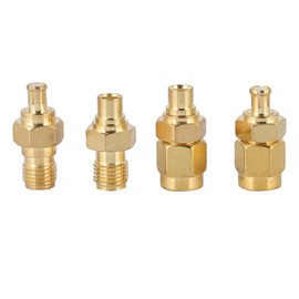 ASHATA MCX SMA Adapter, 4-Piece MCX to SMA Adapter Nickel Plated Brass 50 Ohm Impedance for Antenna Radio, Anti-Corrosion RF Coaxial Adapter SMA to MCX Coaxial Female Connector