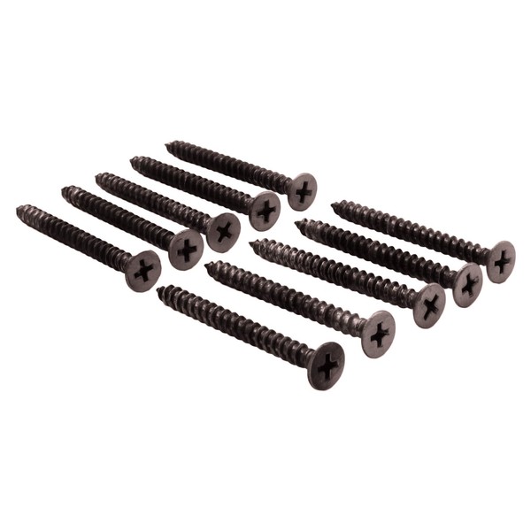 CRL Oil Rubbed Bronze #10 x 2" Wall Mounting Flat Head Phillips Sheet Metal Screw - Package