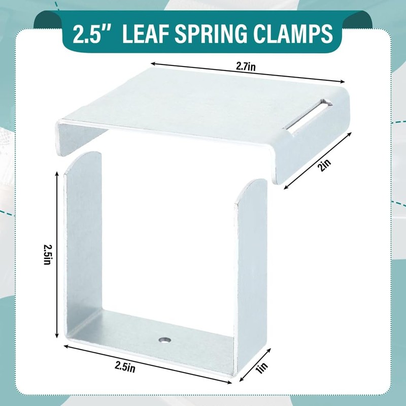 Nxyupv 4 Pcs Leaf Spring Clamp Kit Leaf Springs Up