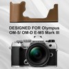 Rieibi PU Leather Half Case for Olympus OM-5/Olympus OM-D E-M5
